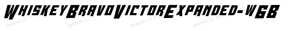WhiskeyBravoVictorExpanded-w6B2字体转换 WhiskeyBravoVictorExpanded-w6B2字体转换