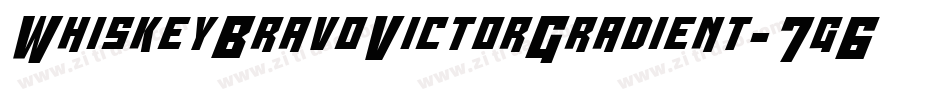 WhiskeyBravoVictorGradient-7g6E字体转换