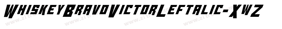 WhiskeyBravoVictorLeftalic-XwZ2字体转换