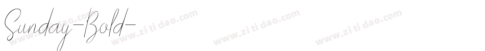 Sunday-Bold字体转换
