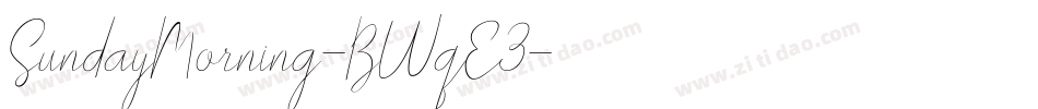SundayMorning-BWqE3字体转换