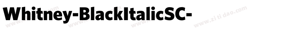 Whitney-BlackItalicSC字体转换
