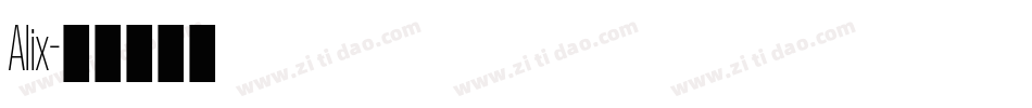 Alix字体转换