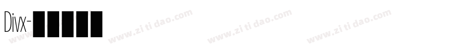 Divx字体转换
