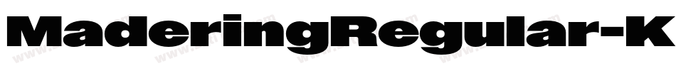 MaderingRegular-K776X字体转换