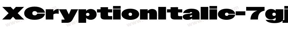XCryptionItalic-7gj4字体转换