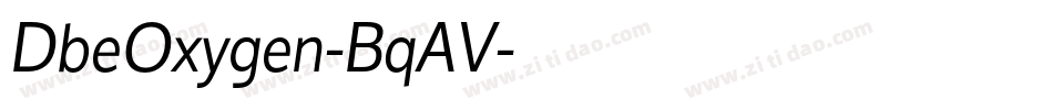 DbeOxygen-BqAV字体转换