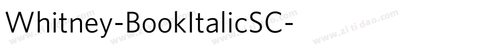 Whitney-BookItalicSC字体转换