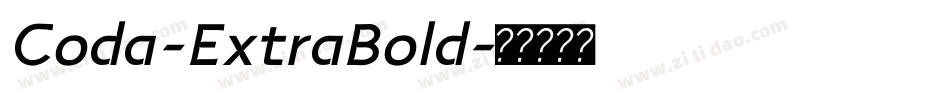 Coda-ExtraBold字体转换