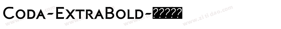 Coda-ExtraBold字体转换