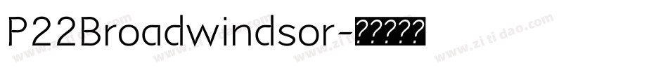 P22Broadwindsor字体转换