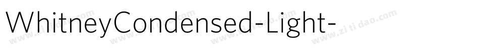 WhitneyCondensed-Light字体转换