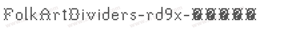 FolkArtDividers-rd9x字体转换