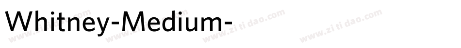 Whitney-Medium字体转换