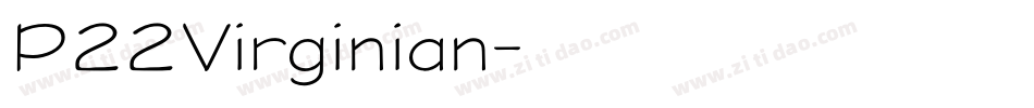P22Virginian字体转换