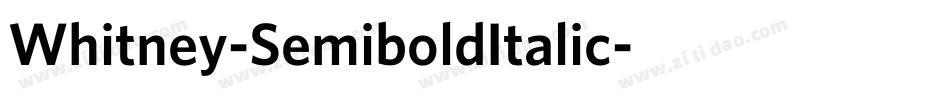 Whitney-SemiboldItalic字体转换
