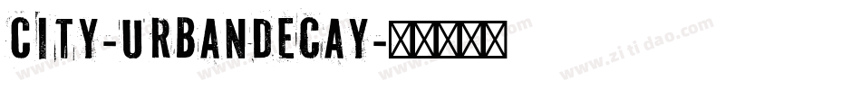 City-UrbanDecay字体转换