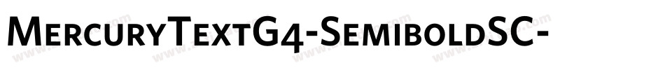 MercuryTextG4-SemiboldSC字体转换