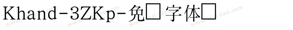 Khand-3ZKp字体转换