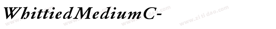 WhittiedMediumC字体转换