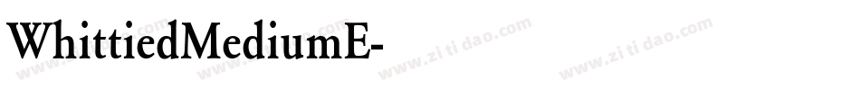 WhittiedMediumE字体转换