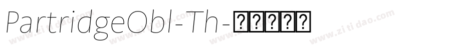 PartridgeObl-Th字体转换