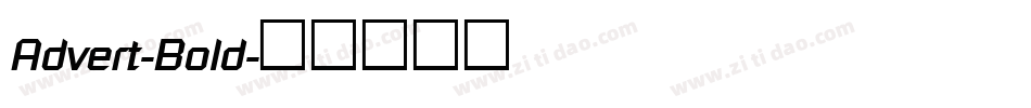 Advert-Bold字体转换
