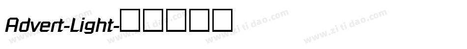 Advert-Light字体转换