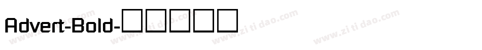 Advert-Bold字体转换