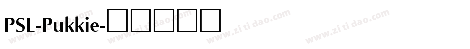 PSL-Pukkie字体转换
