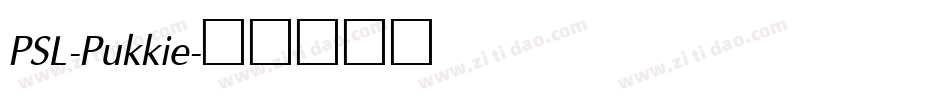 PSL-Pukkie字体转换