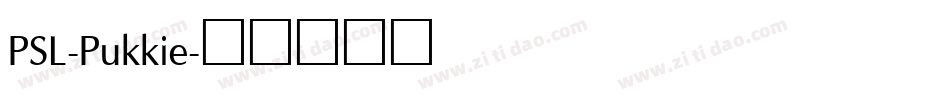PSL-Pukkie字体转换