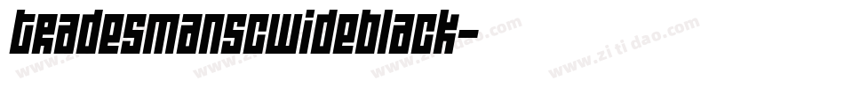 TradesmanSCWideBlack字体转换