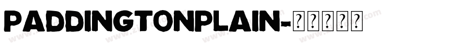 PaddingtonPlain字体转换