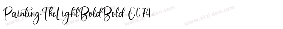 PaintingTheLightBoldBold-O074字体转换