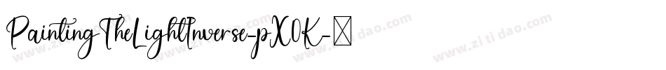 PaintingTheLightInverse-pX0K字体转换