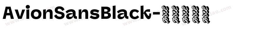 AvionSansBlack字体转换