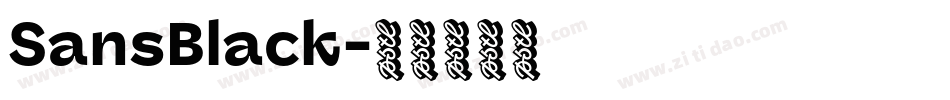 SansBlack字体转换