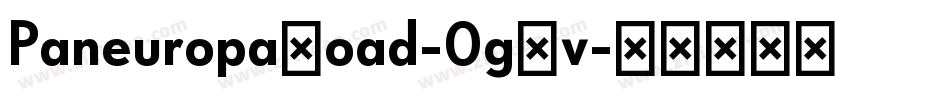 PaneuropaRoad-0gMv字体转换