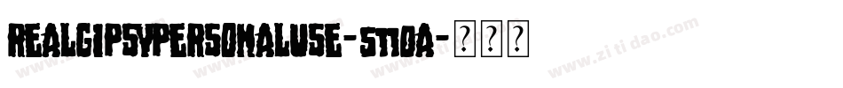 RealGipsyPersonalUse-5110a字体转换
