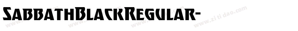 SabbathBlackRegular字体转换