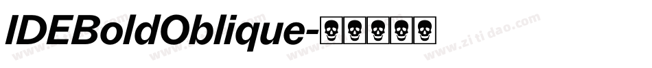 IDEBoldOblique字体转换