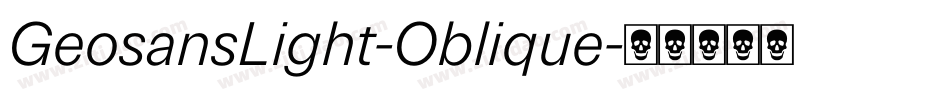 GeosansLight-Oblique字体转换
