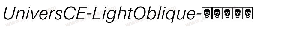 UniversCE-LightOblique字体转换