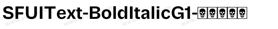 SFUIText-BoldItalicG1字体转换