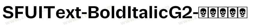 SFUIText-BoldItalicG2字体转换