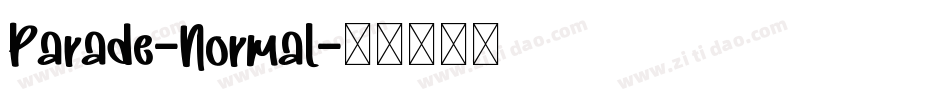 Parade-Normal字体转换