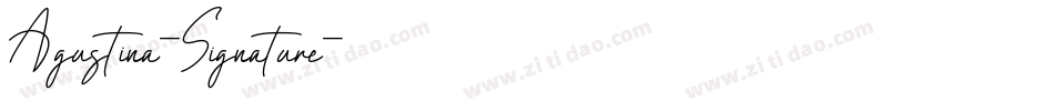 Agustina-Signature字体转换