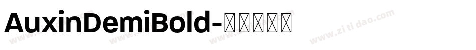 AuxinDemiBold字体转换