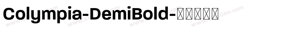 Colympia-DemiBold字体转换